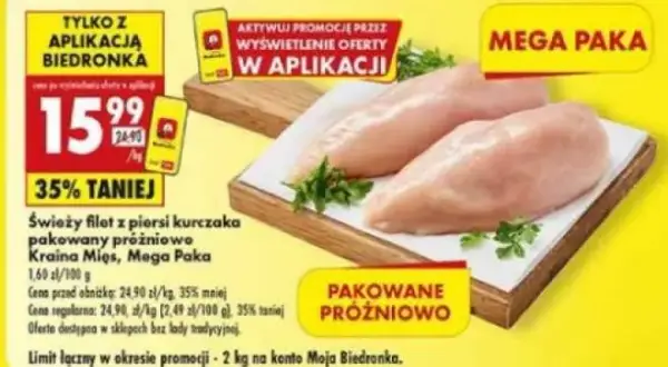 Ile kosztuje pierś z kurczaka w Biedronce? Sprawdź aktualną cenę!